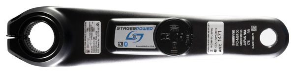 Manivelle Capteur de Puissance Stages Cycling Stages Power L Shimano XT R8100 Noir