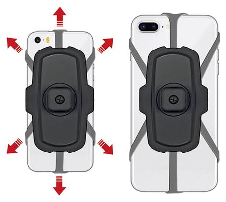 Handlebar support for Klickfix PhonePad Quad-Mini Smartphone