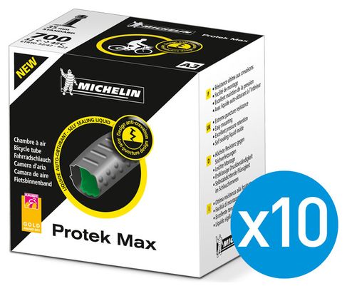 MICHELIN Pack de 10 Chambres à Air PROTEK MAX Presta 40 mm 29 x 1.85-2.3 