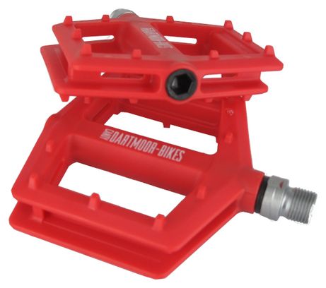 Dartmoor Candy Pro Flat Pedals - Red