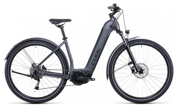 Cube Nuride Hybrid Performance 500 Allroad Bicicleta eléctrica híbrida de fácil acceso Shimano Alivio 9S 500 Wh 700 mm Gris grafito 2022