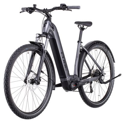 Cube Nuride Hybrid Performance 500 Allroad Bicicleta eléctrica híbrida de fácil acceso Shimano Alivio 9S 500 Wh 700 mm Gris grafito 2022