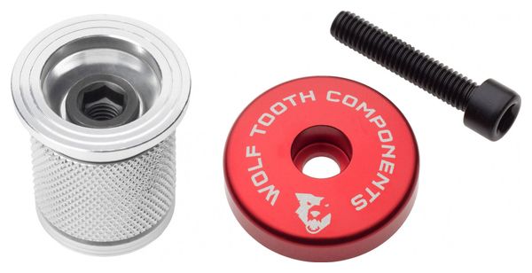 Expandeur Wolf Tooth Compression Plug with Integrated Spacer Stem Cap 1 1/8'' Rouge