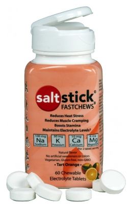 SALTSTICK Fastchews chewables orange - Boite de 60 chewables electrolyte à mâcher Citron