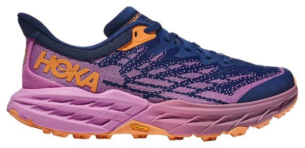 Chaussures de Trail Running Femme Hoka Speedgoat 5 Bleu Rose Orange