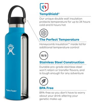 Hydro FlaskStandard Mouth With SFC Insulated Water Bottle 620 ml Pineapple