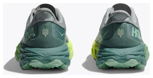 Chaussures de Trail Running Femme Hoka Speedgoat 5 Gris Vert Jaune