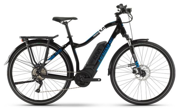 Haibike SDuro Trekking 3.0 Mujer Bicicleta de turismo híbrida Shimano Deore 10S 700 mm Negro Azul 2020