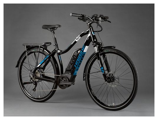 Haibike SDuro Trekking 3.0 Mujer Bicicleta de turismo híbrida Shimano Deore 10S 700 mm Negro Azul 2020