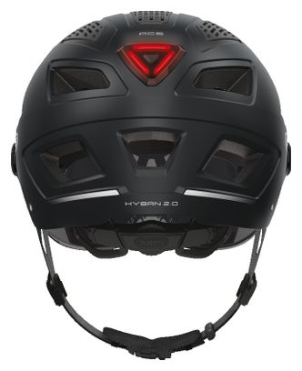 Abus Hyban 2.0 Ace Velvet Helmet Black with Clear Visor