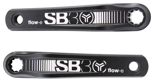 Juego de bielas SB3 Flow-E Isis para E-Bike (Bosch) Negro