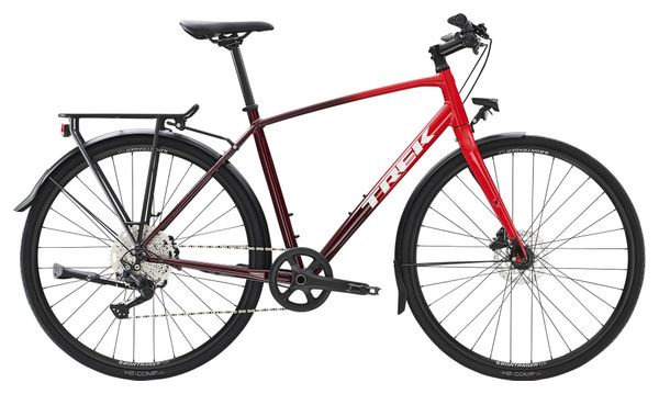 Vélo de Ville Trek FX 3 Disc Equipped Shimano Deore 10V 700 mm Rouge Viper 2023