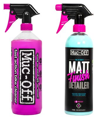 Kit Pulizia Muc-Off Bike Cleaner 1L + Matt Finish 750 ml