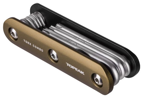 Multi Outils Topeak Torx Combo Noir / Or (9 Fonctions)