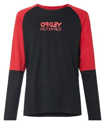 T-Shirt Manches Longues Oakley Switchback Trail Noir Rouge
