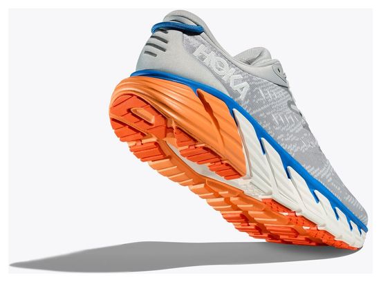 Hoka Gaviota 4 Grey Blue Orange Running Shoes