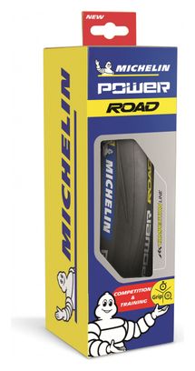 Michelin Power Road 700 mm Neumático de carretera Tubetype Plegable Aramid Protek + Compuesto X-Race Negro