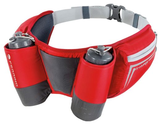 Ferrino X-Hyper Hydration Belt + 2 Unisex Red Bottles