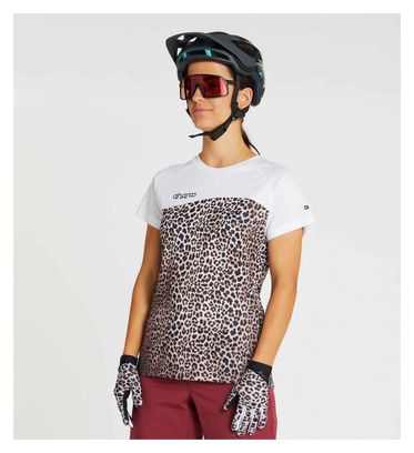 Dharco Women's Leopard Short Sleeve Jersey White/Brown