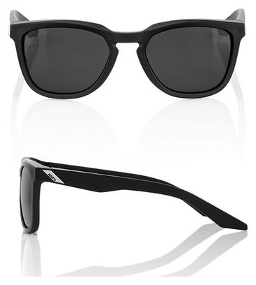 Ein Paar 100% Hudson Soft Tact Black / Smoke Grey Brillen