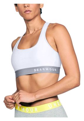 Under Armour Armour Mid Crossback Sports Bra White