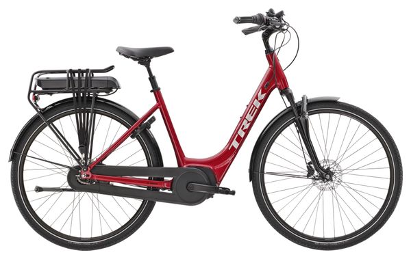 Vélo de Ville Électrique Trek District+ 4 Lowstep 500wh Shimano Nexus 7V Rage Red 2022