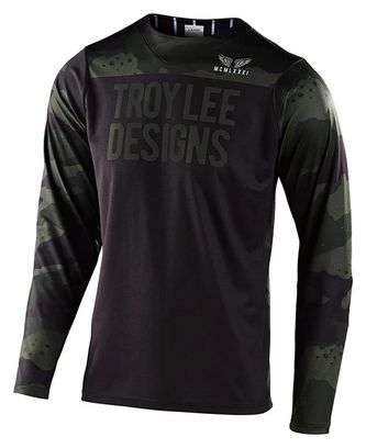 Troy Lee Designs Skyline Camo Long Sleeve Jersey green black