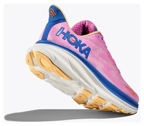Hoka Clifton 9 Pink Blue Women's Running Shoes