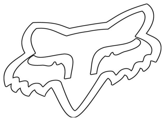 Fox Racing Shox Stickers Fox Head 25.5cm White