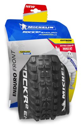 Michelin Rock&#39;R2 Enduro Front Competition Line 27.5 MTB Llanta Tubeless Ready Plegado por gravedad Escudo Magi-X E-Bike