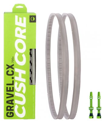 Pair of CushCore Gravel / CX Anti-Pinch Foams with Tubeless Valves