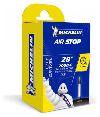 Michelin A3 AirStop Butyl Tube 700x35c - 700x47c Presta 40mm