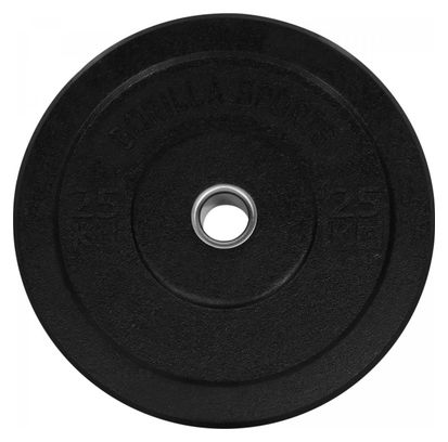 Poids disques olympiques Hi Temp avec absorbeur de chocs - Noir - De 2 5 kg à 25 kg - Poids : 25 KG