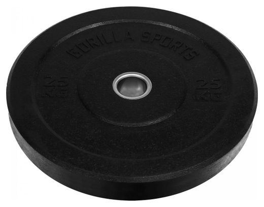 Poids disques olympiques Hi Temp avec absorbeur de chocs - Noir - De 2 5 kg à 25 kg - Poids : 25 KG
