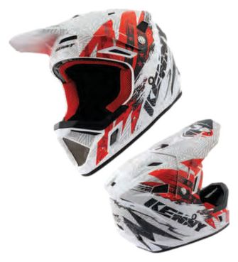 Casque Intégral Kenny Decade Graphic Trash Blanc / rouge 