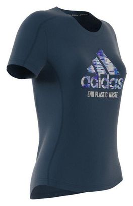 Adidas Run Prime Blue Short Sleeve Jersey Womens Blue