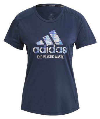 Adidas Run Prime Blue Short Sleeve Jersey Womens Blue