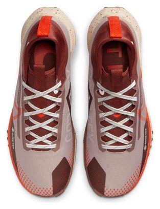 Chaussures de Trail Running Femme Nike React Pegasus Trail 4 GTX Gris Marron Rouge
