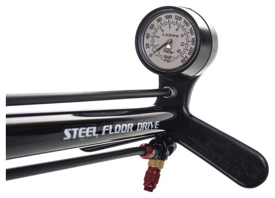 Lezyne Steel Floor Drive Floor Pump ABS-1 Pro Black