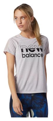 New Balance Printed Impact Run Camiseta de manga corta para mujer Morado