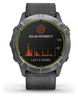Reloj GPS Garmin Enduro Steel con correa de nailon UltraFit Gris