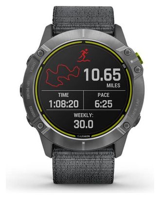 Reloj GPS Garmin Enduro Steel con correa de nailon UltraFit Gris