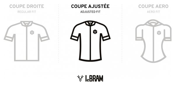 LeBram Ventoux Short Sleeve Jersey White Bordeaux Slim Fit