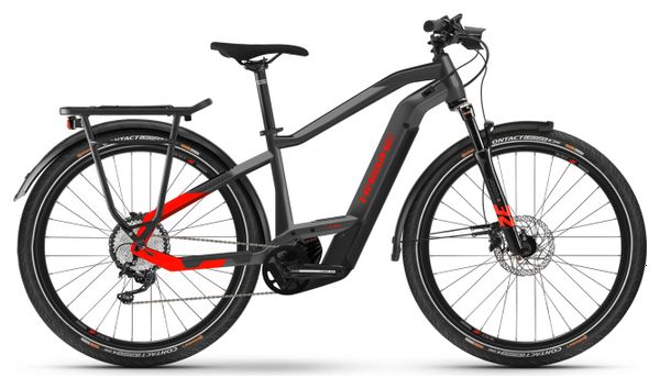 Haibike Trekking 9 Electric Hybrid Bike Shimano Deore 11S 625 Wh 27.5'' Anthracite Grey Red 2021