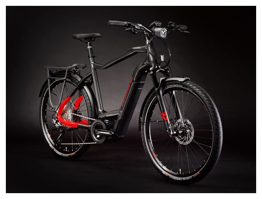 Bicicleta eléctrica híbrida Haibike Trekking 9 Shimano Deore 11S 625 Wh 27.5'' Gris antracita Rojo 2021