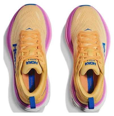 Chaussures de Running Femme Hoka Bondi 8 Orange Rose Bleu