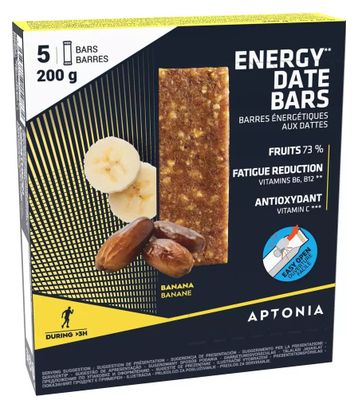 5 Barres énergétiques Aptonia Energy Dattes Banane 40g