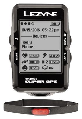 Compteur GPS Lezyne Super Pack Cardio