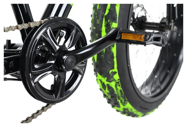 VTT Ado Fatbike 24'' Crusher Cadre en aluminium noir-vert TC 30 cm KS Cycling