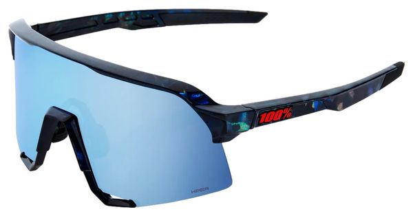 100% Goggles - S3 - Holographic Black - Blue HiPER Mirror Lenses